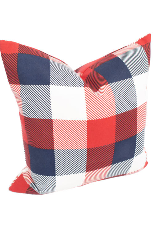 Red White And Buffalo Print Outdoor Pillow Covers –  Handmade Pillow Covers (Made in Canada)