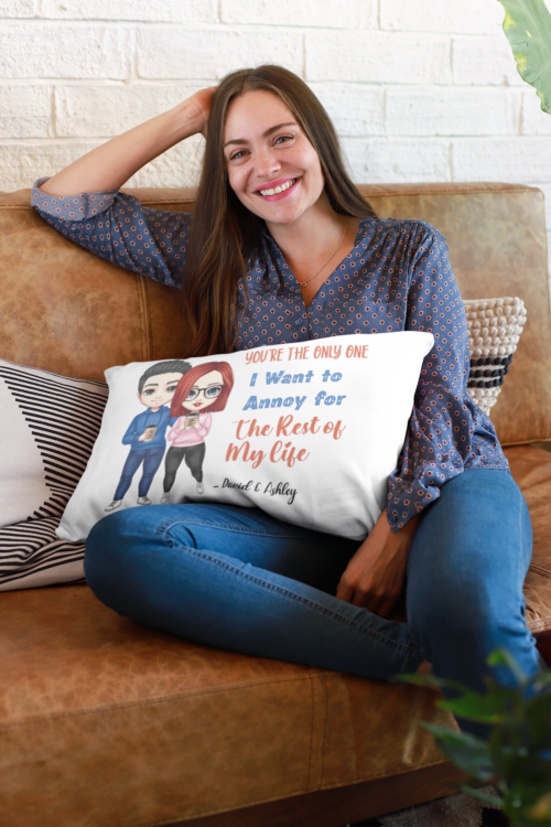 Personalize Valentine Pillow for Him and Her